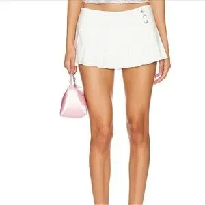 Remini Skort I.Am.GIA pleated white mini skort